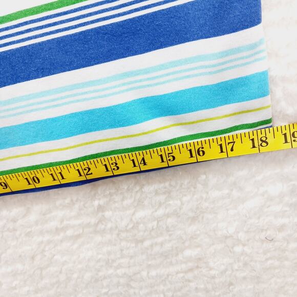 Tank Top Size L Striped Nautical Resortwear Cruise Sailorcore Preppy Blue Resort - Picture 8 of 13